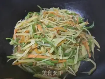 Make Potato fried silk step 9