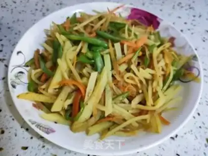Make Potato fried silk step 11
