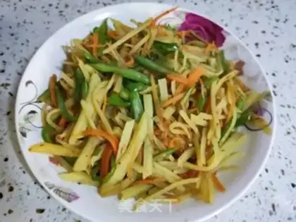 Make Potato fried silk step 12