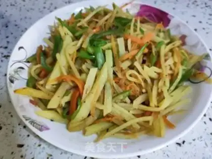 Make Potato fried silk step 13