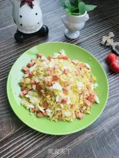 Make Ham sausage egg fried rice step 10