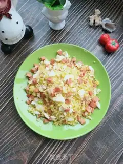 Make Ham sausage egg fried rice step 11