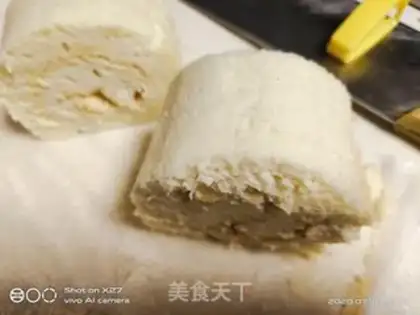 Make Coconut roll step 15