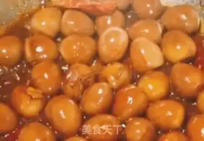 Make Red roasted quail eggs step 5