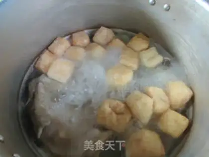 Make Little tofu chicken soup at night step 7