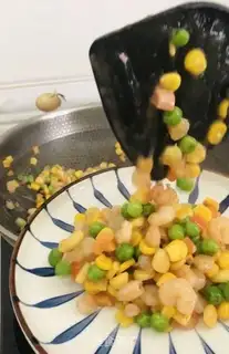 Make Corn pea shrimp step 4