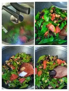 Make The mushroom tomato fried the pig