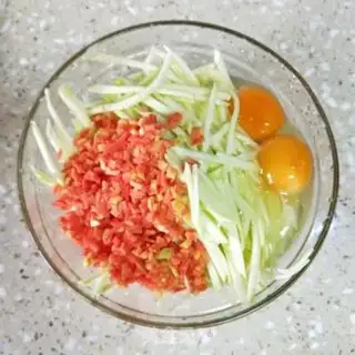 Make Vegetable pancakes step 2
