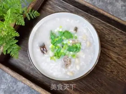 Make Porridge of peanut mushrooms and pigs step 9