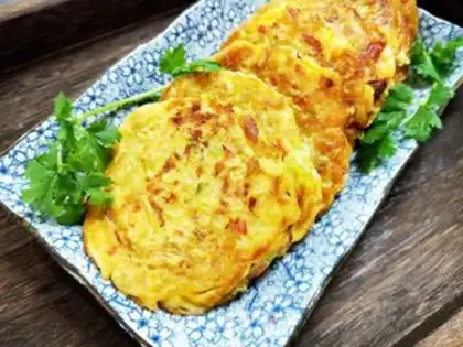 Make Vegetable pancakes step 9
