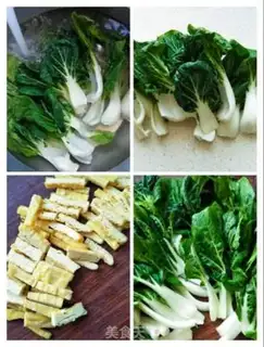 Make Tofu-dry-dried cabbage step 1