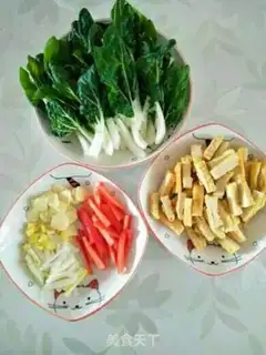 Make Tofu-dry-dried cabbage step 3