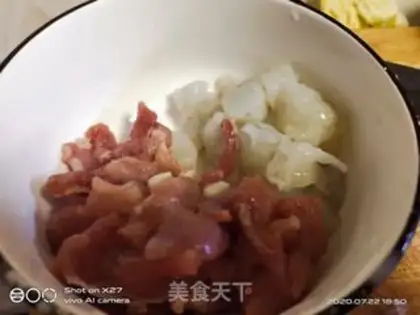 Make Shrimp pork and fried corn step 2