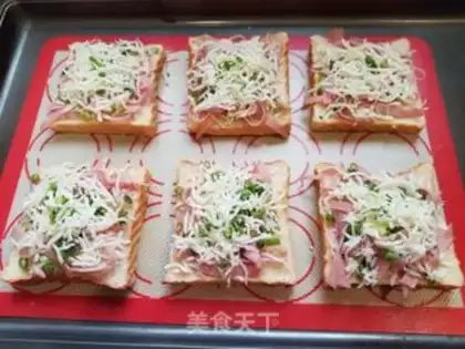 Make Ham cheese toast step 4