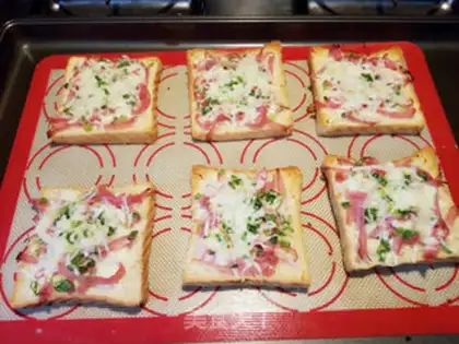Make Ham cheese toast step 6