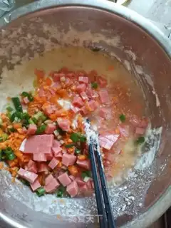 Make Breakfast eggcake step 3