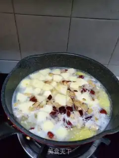 Make Red-tree apple porridge step 5