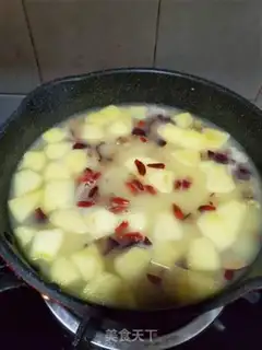 Make Red-tree apple porridge step 7