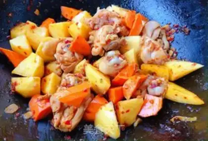 Make Chicken-legged potato carrots step 7