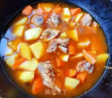 Make Chicken-legged potato carrots step 8
