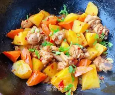 Make Chicken-legged potato carrots step 10