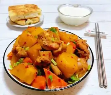Make Chicken-legged potato carrots step 12