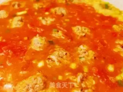 Make Tomato mushroom meatballs. Soup step 6