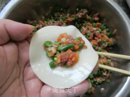 Make Carrot, bean dumplings step 13