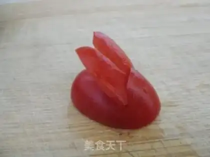 Make A simple plate of tomatoes step 12
