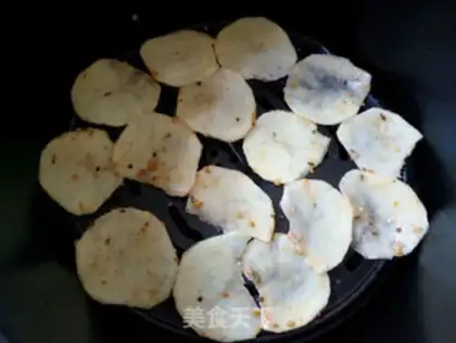 Make Air frying chips step 4