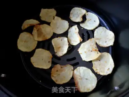 Make Air frying chips step 5