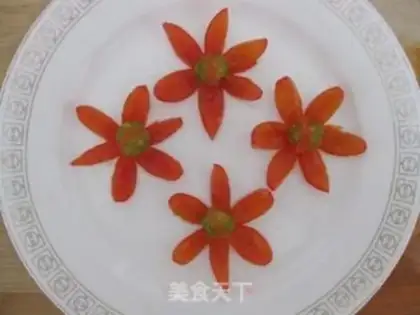 Make A simple plate of tomatoes step 17