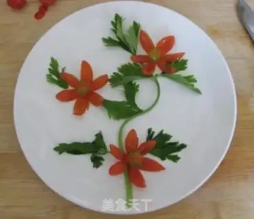 Make A simple plate of tomatoes step 18