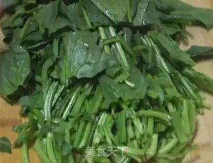 Make Garlic spinach step 0