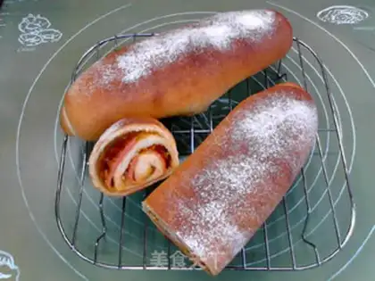 Make Peanut butter cheese, ham and yogurt roll step 21