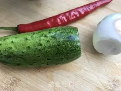 Make Salted egg rice step 1