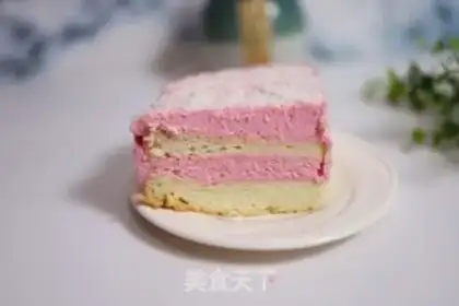 Make Flamingo mousse cake step 16