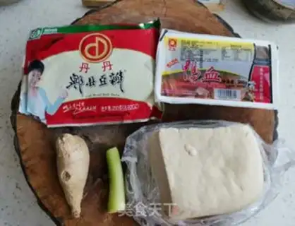 Make Burn the red and white tofu step 0