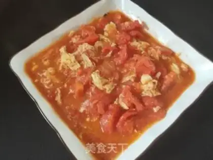 Make Tomato fried eggs step 9