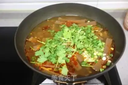 Make Duck blood fan soup step 9