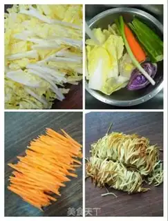 Make Tofus carrots, cabbage step 1