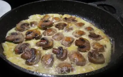 Make Egg fried mushrooms step 6