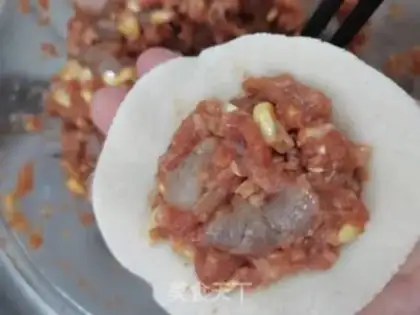 Make Pork shrimp corn dumplings step 10
