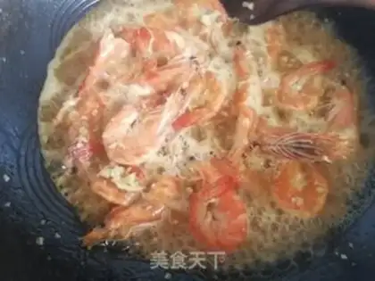 Make Garlic shrimp step 4