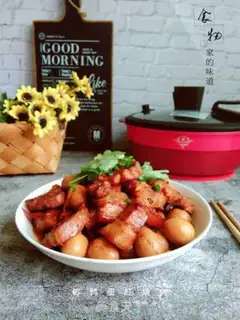 Make Quail egg red pork step 14