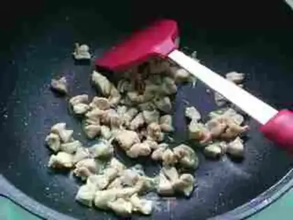 Make Sour cucumber chicken with almond mushrooms step 5