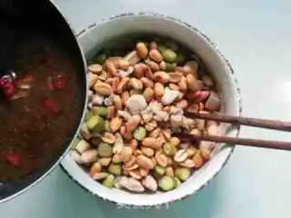 Make Sour cucumber chicken with almond mushrooms step 7