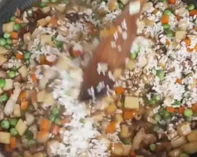 Make Potato-head rice step 6
