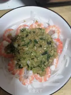 Make Garlic fan steamed shrimp step 3