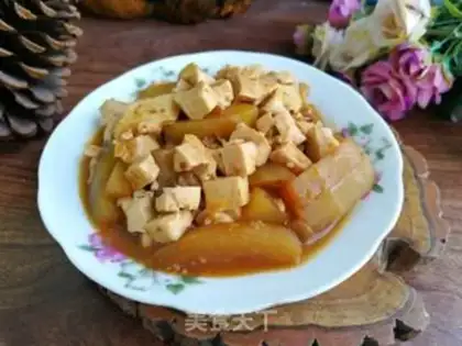 Make Meat tofu melon sauce step 7